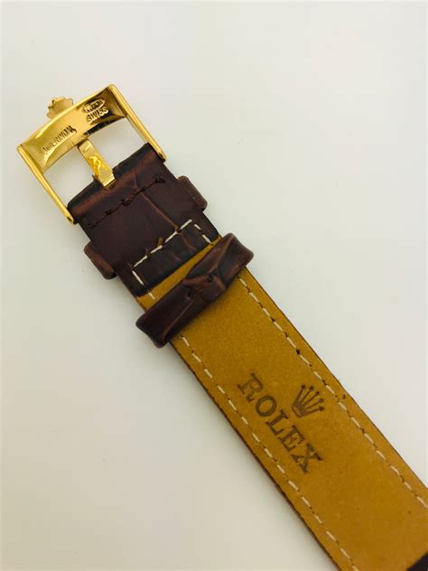 rolex genuine leather strap.